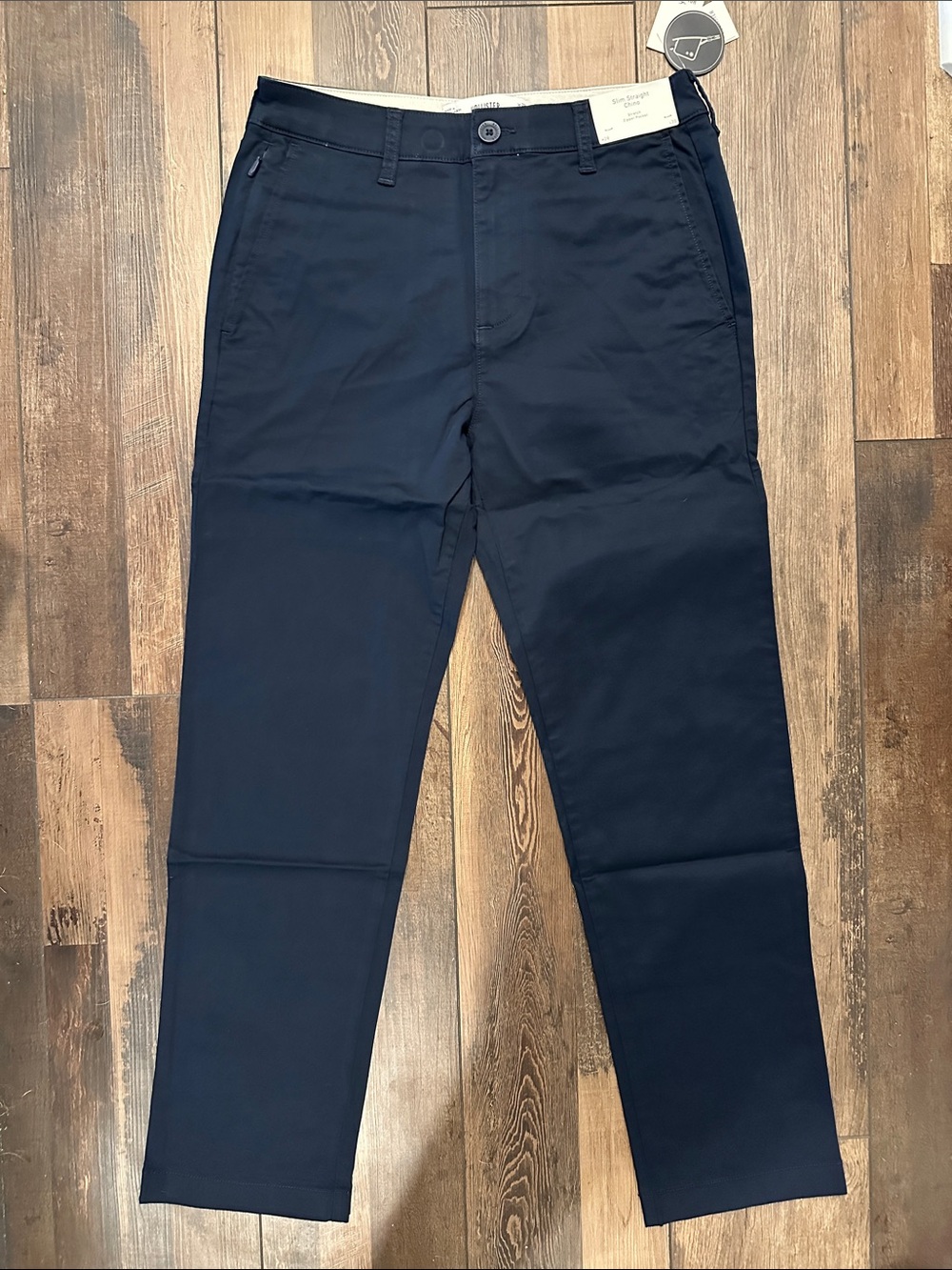 Hollister Navy Slim Straight Chinos